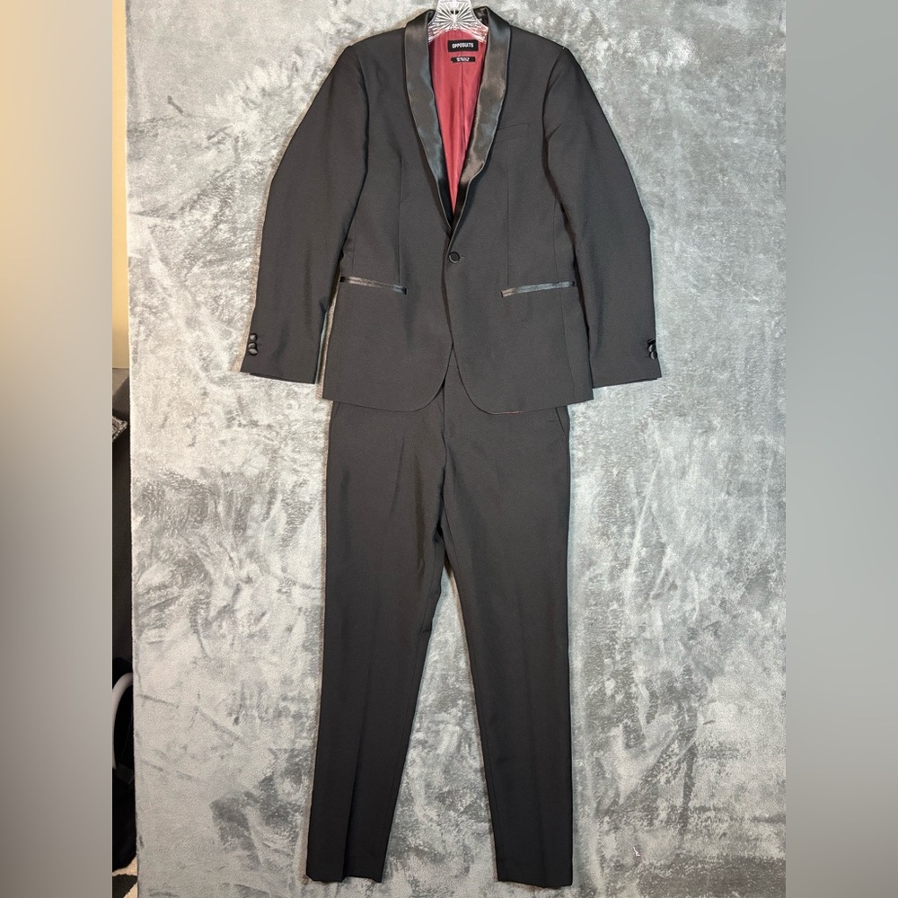 Boys Opposuits Black‎ Suit Jacket and Pants Set